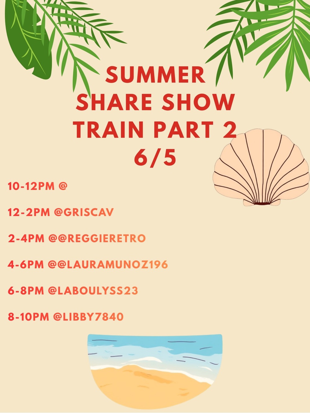 🏖️🐚SUMMER SHARE SHOW TRAIN PART 2🐚🏖️